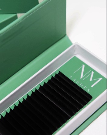 Box NM Lashes aperto con cassetto ciglia 0.20
